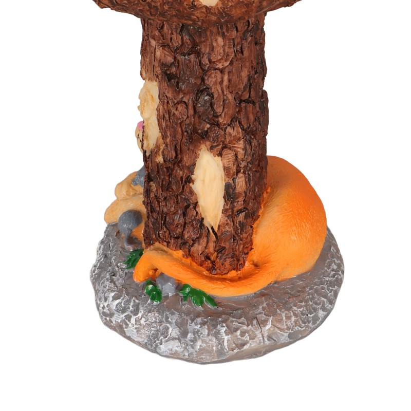 Cat Bird Bath Statue Durable Resin Bird Bath Bowl Exquisite