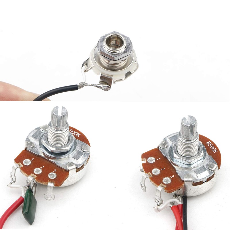 Unxuey Electric Guitar Wiring Harness Kit 2V 2T 3 Way