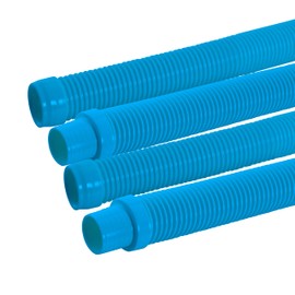 U.S. Pool Supply Professional 4 Piece Swimming Pool Vacuum Cleaner Hose Set, Teal - 20" Flexible Spiral Wound Connector Sections with 1.5" Male & Female Cuffs - Fits Most Brands of Automatic Cleaners