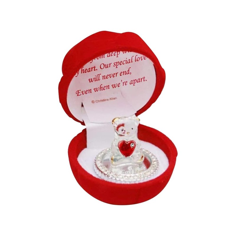 OnlineStreet - Love Heart Teddy Bear Ornament Red Celebration Rose