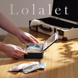 Lolalet 8 en 1 Estuche Viaje para Joyas con Bolsitas Terciopelo, Organizador Joyero Portátil con Ventana Claro de Arete Anillo Collar Pulsera Pendiente Almacenaje Compacto para Mujer Niña -Negro, 8Pcs