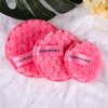 Globally Popular Rose Red Round Makeup Remover Puff for Easy Cleansing Red + White Round Double-Sided Color 3 Piece Set 10ea