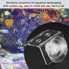 Cikonielf Pack of 2 Coral Frag Rack 4 Holes Acrylic Aquarium Coral Frag Holder Base Aquarium Coral Frag Holder Support with Suction Cup