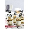 24 PCS Black Glitter 30th Birthday Cupcake Toppers for Celebrating