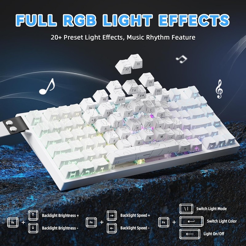 ATTACK SHARK R82HE Rapid Trigger Wired Mechanical Gaming Keyboard TKL