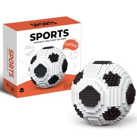 Football Building Block Kit, Miniature 3D Football Educational Toy, 850 Pieces, STEM Football Building Blocks, Home Decorations, Sports Ball Construction Toy, Creative Gifts for Boys and Girls Age 14+