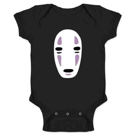 Pop Threads No Face Kaonashi Nerd Apparel Geek Infant Baby Boy Girl Bodysuit Black 24M