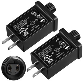 Feekoon Class 2 LED Power Supply 29V 13W Transformer, Waterproof IP44 US Plug Adapter, Seasonal Use LED Driver, Low Voltage for Christmas Tree Lighting, Holiday String Light Outdoor(2 Packs)