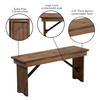 Flash Furniture Hercules Series 40" x 12" Commercial Grade Rustic