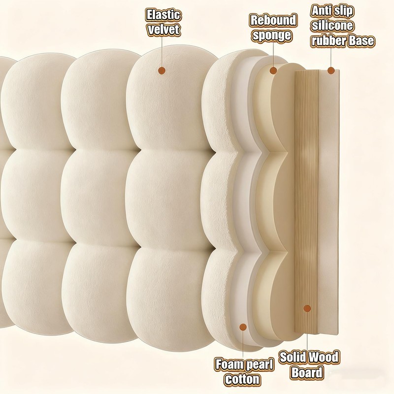 Headboard Pillow Queen Upholstered Bed Wall Mounted Headboard Resting Back