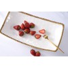 Pampa Bay Golden Salerno Rectangular Deep Server, Porcelain, 15" x