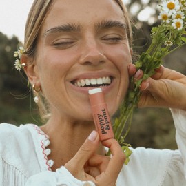 Poppy & Pout Lip Care Set | Lip Balm & Scrub | Sustainable Cardboard Tubes & Glass Jars, All Natural, Beeswax, Coconut Oil, Cruelty Free, Exfoliating & Moisturizing Lip Treatment (Pomegranate Peach)