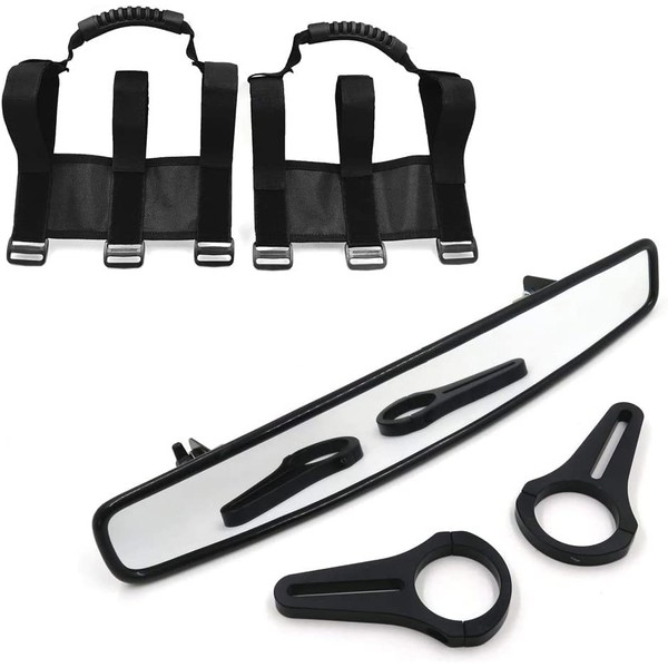 HTTMT- UTV-003+022-1.75" UTV Wide Rear View Mirror Grab Handle Compatible