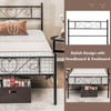 12.5”-High Metal Bed Frame, Heavy-Duty Twin-XL Platform Bed Frame w/Sturdy