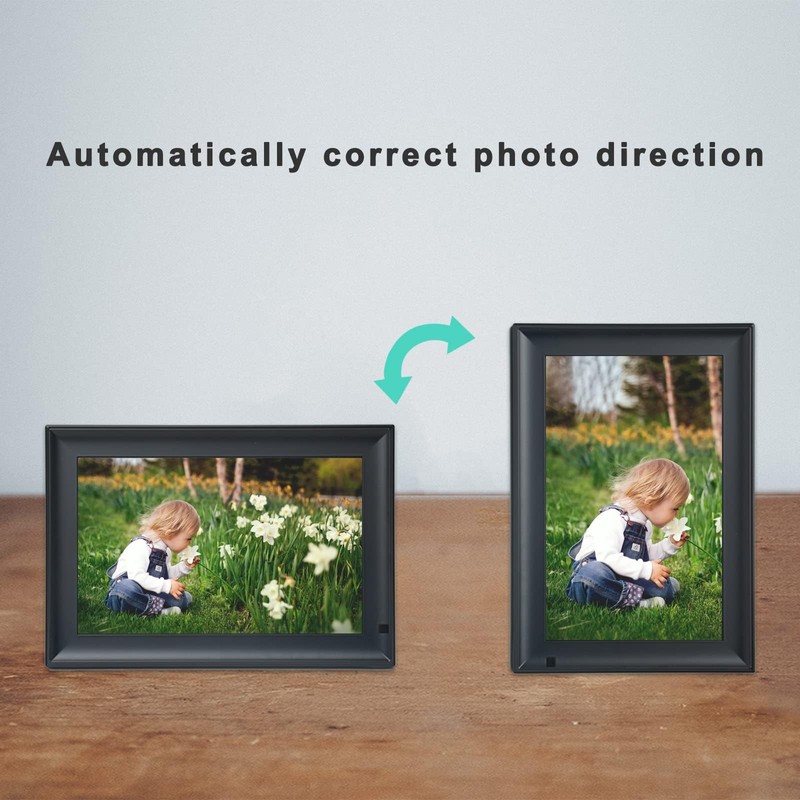 Aorpdd 10.1 Inch HD WiFi Digital Photo Frame, 16:10 Touchscreen