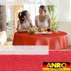 ANRO Oilcloth Tablecloth, Washable, Oilcloth, Garden Tablecloth, Outdoor, Indoor, Round,