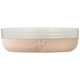 Mason Cash: Heart Paw Pet Bowl - 5.1", 8.4oz - Cream & Tan - Durable Ceramic Food-Water Dish, Microwave-Dishwasher Safe, Dog & Cat Feeding-Hydration