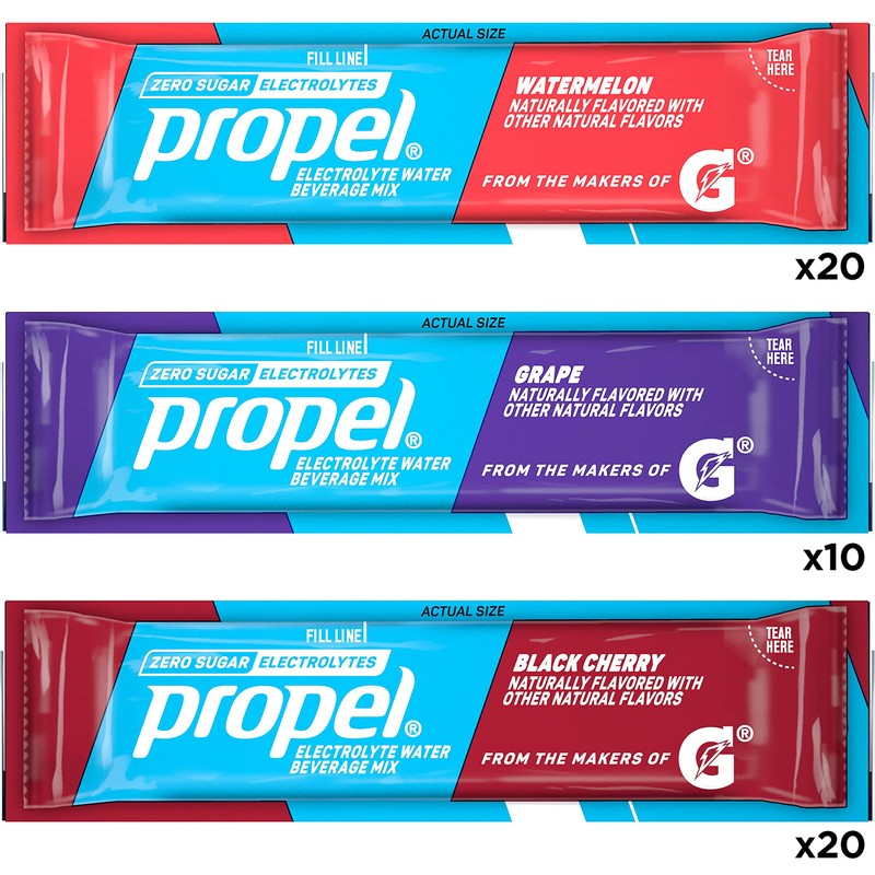 Propel Powder Packets, 3 Flavor Variety Pack, Electrolytes, Vitamins and