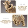 Moncer Elephant Statue, Feng Shui Lucky Elephant Figurine, Golden Elegant