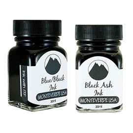 Monteverde 60ml Core Fountain Pen Ink Bottle (30ml Blue/Black Ink Bottle G309BB, 30ml Black Ash Ink Bottle G309BA)