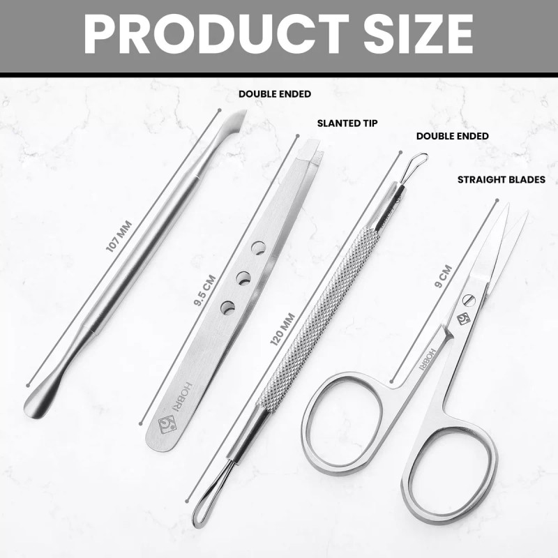 generic Kit De Manicura Hobri International De Acero Inoxidable, 4