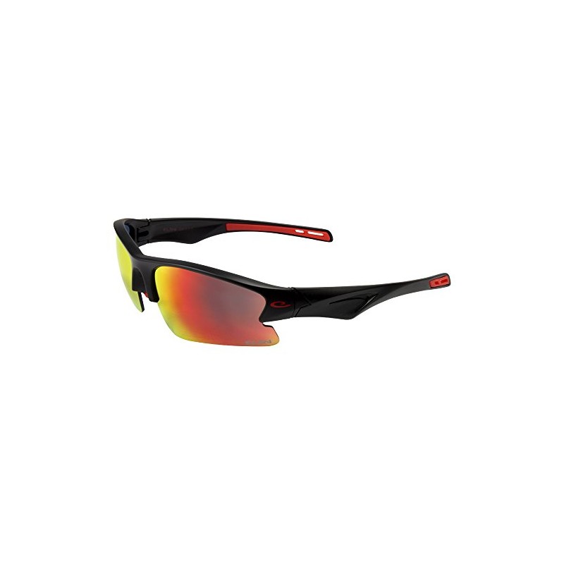 Eltin Motive Brille Sport, Unisex Erwachsene Einheitsgröße schwarz/rot