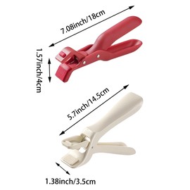 3 Kitchen Anti Scald Clip,Silicone Multi Purpose Tongs Anti-Skid Clamp,Safely Handle Hot Plates,Hot Plate Gripper Tong for Bowls Pizza Pans Air Fryer Food Steamer Oven Microwave Oven (Blue Red White)