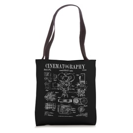 Cinematography Movie Film Camera Vintage Patent Print Tote Bag