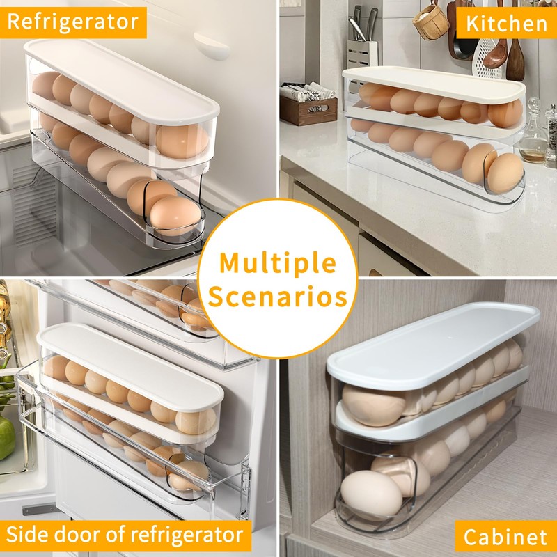 Skycase Egg Holder Fridge - Egg Holder for Fridge, Stackable