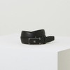 Hazzys (대전신세계)블랙 가죽 퀼팅 로고 버클 자동벨트 HJBE5E253BK (Daejeon Shinsegae)
