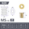Wavanta 20Pcs Threaded Inserts Nuts, M5 x 10mm Threaded Inserts