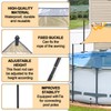 Above Ground Pool Shade Canopy with Steel Frame, 10'x10' 95%