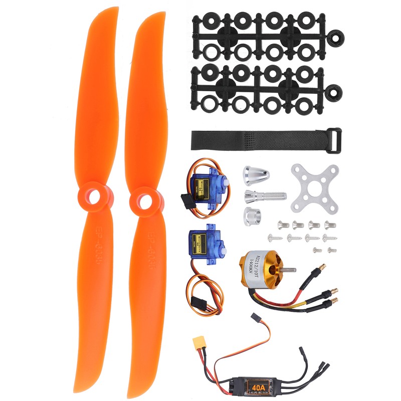 2212 KV1400 Motor 40A XT60T ESC SG90 Servo 8060 Propeller