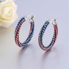 CiNily 4th of July Hoop Earrings for Women Hypoallergenic,14K Gold