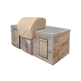 Covermates Built–in Grill Cover - Heavy-Duty Polyester, Weather Resistant, Drawcord Hem, Grill and Heating, 42W x 28D x 14H, Ripstop Tan