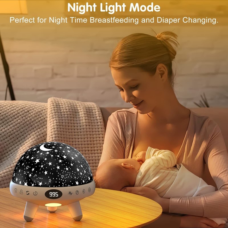 YACHANCE Kids Sound Machine with Night Light Projector,29 Soothing Sounds