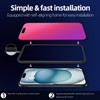 Laooteyy 2 Pcs Dazzling Gradient Colorful Anti-Spy Tempered Glass Screen