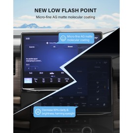 WEIPIN For 2022-2024 Expedition (XL STX/XLT/Limited/Timberline) Screen Protector 12 Inch Matte Anti-Glare Tempered Glass Touchscreen *1 Accessories 9H Hardness Glass - No More Glare&Fingerprint