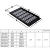 2 Pcs Ventilation Grille Cover, 150mm*300mm Black Aluminum Alloy Air