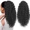 Somoreaty Curly Ponytail Extension for Black Women 20 Inch Wavy
