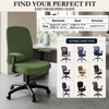 NeColorLife 4PCS Office Chair Cover Set,Desk Chair Slipcover,Matcha Green