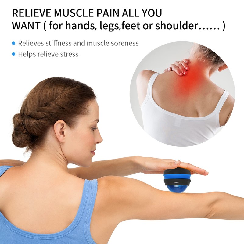 Coolrunner Massage Ball, Manual Roller Massager, Handheld Self Massage Therapy