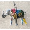 Elephant Multicolor Enamel Silver Alloy Hook Dangle Earrings Jewelry