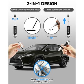EVOOOR Nori Green Pearl(6X4) Touch Up Paint Compatible with Lexus Exact Match 2 in 1 Touch up Pen for Chips and Nicks Repair with 2pcs Disposable Ultra-fine Applicator