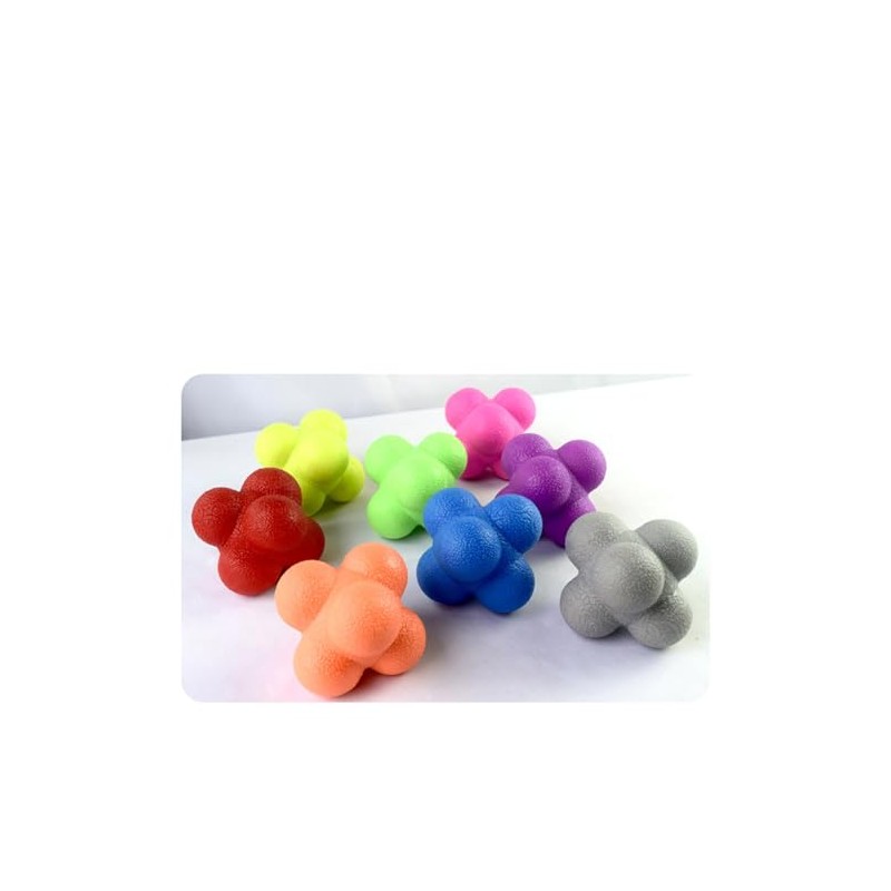 CHUANGOU 6 Pieces Training Ball, Hex Bounce Reaction Ball Portable