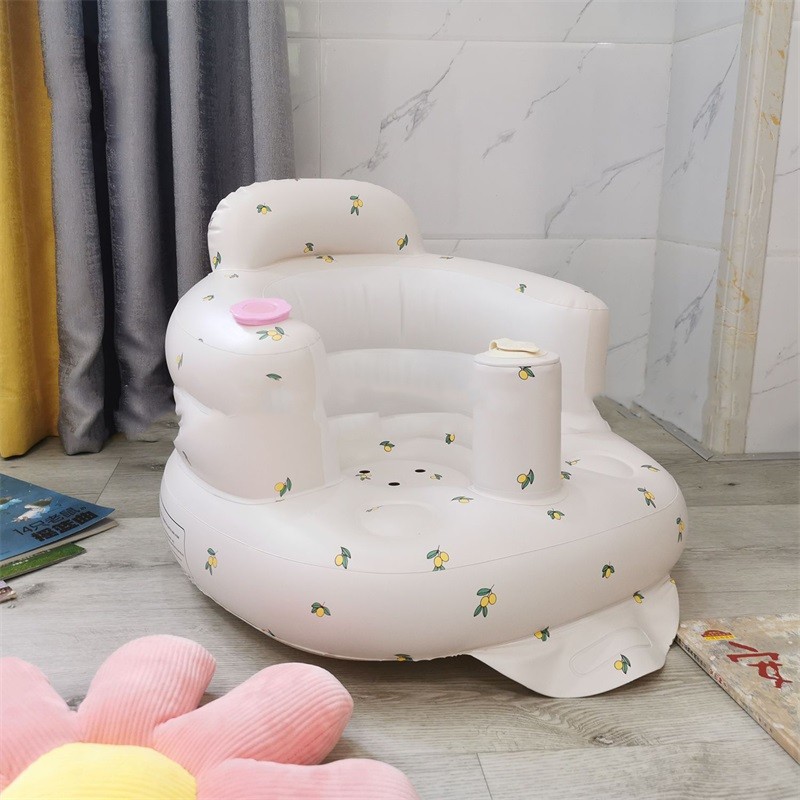 Baby Inflatable Chair Portable Foldable Printed Leakproof Soft Shower Sofa