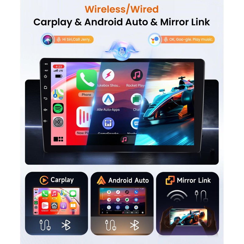 4Core 4G+64G Android 13 Car Stereo Radio for Honda CRV
