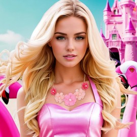 Flyonce Flower Statement Collar Necklace, Summer Holiday Floral Pink Flower Necklaces for Women, Costume Jewelry Gifts