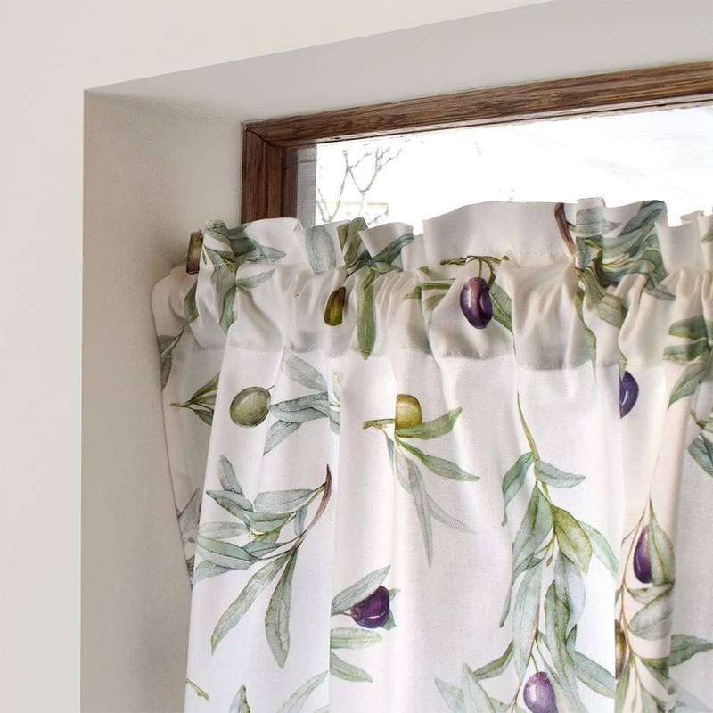 W3901910 Cafe Curtain, 100% Cotton, For Small Windows, Stylish, Blindfold,