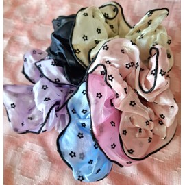 IGA Scrunchies for Hair, Silky Curly Hair Accessories for Ladies Girls Women, Hair Ties Ropes for Teens,Ponytail Holder, Premium Set Pack Girl’s Birthday gift (organza assorted Set of 6)